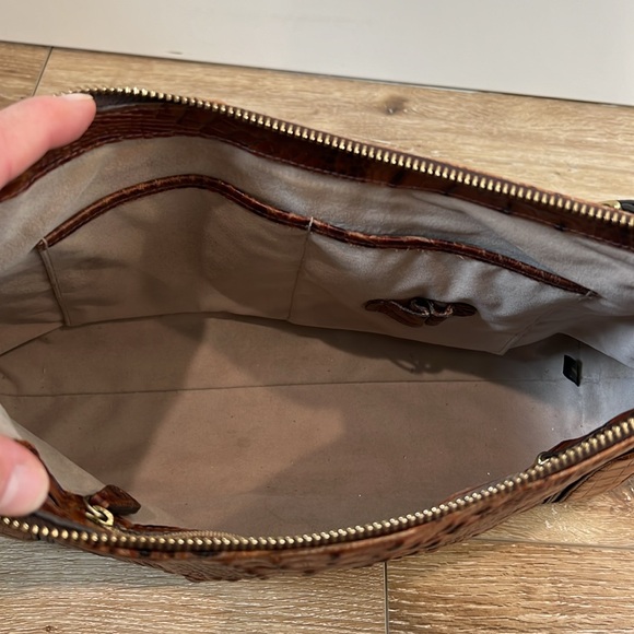 Vintage Brahmin Alligator Crocodile Leather Hobo Shoulder Bag Purse - Picture 8 of 12